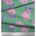 thumbnail image 2 of Soimoi Poly Georgette Fabric Leaves & Berries Fruits Fabric Prints By Yard 52 Inch Wide, 2 of 3