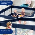 thumbnail image 4 of HioHa Large Baby Playpen with Mat | Premium Spacious Play Yard (71“), Sturdy Steel Frame & See-Through Mesh for Safety | Easy Fold, Portable for Indoor Outdoor Use, 4 of 8