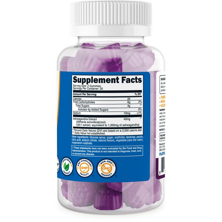 Nutricost Ashwagandha Gummies 1200mg Equivalent with 40mg