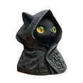thumbnail image 4 of Escultura de animal con figura de gato, creativa y decorativa, estatua de capa decorativa para estantes. Ojos amarillos, 4 of 9