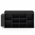 thumbnail image 7 of ELLEGNT Shoe Bench with Umbrella Stand - Padded Seat, Adjustable Shelves for Entryway Storage, Black, 7 of 7