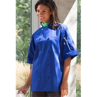 Vtex 0415-6208 Short Sleeve Steel Chef Coat, 4X Large