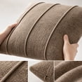 thumbnail image 6 of Throw Pillow Covers 18 x 18, Set of 2 - Fall Decorative Soft Corduroy Striped Boho Pillow Covers, Cushion Pillow Cases for Farmhouse Decor, Couch, Easter, Bed Living Room, Khaki, 2 Pack, 6 of 8