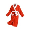 thumbnail image 6 of Ynynloco Robes for Women - Plush Fleece Kimono Bathrobe with Sash & Pockets, Full-Length Soft Warm Spa Robe College Dorm Gift, 6 of 7