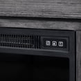 thumbnail image 3 of BELLEZE Electric Fireplace Mantel 27" Freestanding Heater with Log Hearth Flame Settings and Remote Control, 1400w,Grey, 3 of 6