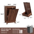 thumbnail image 2 of Conate Kitchen Tilt Out Trash Can Cabinet, Farmhouse 13 Gallon Hidden Garbage Bin Storage Cabinet with Odor Control, Brown, 2 of 6