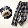 thumbnail image 3 of Kttectoa Womens Pants Plaid High Waist Wide Leg Long Pants Loose Baggy Cozy Thick Lounge Pants Fall Winter, 3 of 4