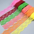 thumbnail image 3 of XmhyTop-A 10 Yards Lace Ribbon Roll 4cm Wide Craft Lace Trim for Wedding Bouquets, Gift Packaging, Sewing DIY Projects,Dark Purple, 3 of 5