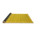 thumbnail image 2 of Ahgly Company Indoor Round Abstract Yellow Modern Area Rugs, 5' Round, 2 of 4
