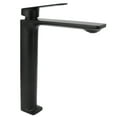 thumbnail image 2 of Grifo de agua de un solo orificio para baño, grifo de lavabo negro para lavabo caliente y frío para el hogarG1/2, 2 of 14