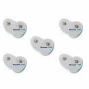 TENS Electrodes - Small 1.57" x 1.18" Replacement Pads for TENS Units - 5 Pairs of Snap TENS Unit Electrodes (10 TENS Unit Pads) - Discount TENS Brand