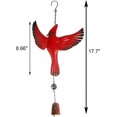 thumbnail image 3 of Campana de viento portátil con forma de pájaro cardenal, para exteriores, decoración para patio, terraza, jardín (rojo flotante), 3 of 5