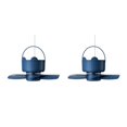 thumbnail image 3 of Moyic Ventilador de techo USB Eléctrico silencioso de 4 aspas con gancho Herramientas colgantes de 3 velocidades Función de sincronización Azul 2piezas, 3 of 6