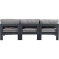 thumbnail image 3 of Meridian Furniture Nizuc Canapé Modulaire d'Extérieur Gris pour Patio, 3 of 9