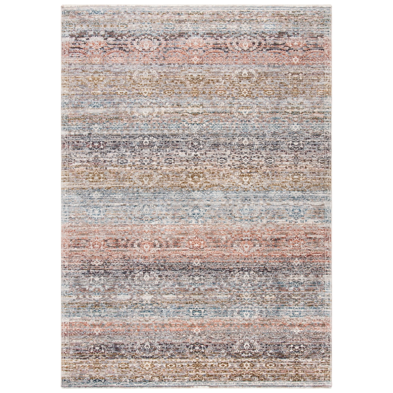SAFAVIEH Limitee Collection LIM717G Grey / Beige Rug