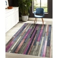 thumbnail image 4 of Wooden Print Decorative Rug, Old Hardwood Floor Plank Grunge Lodge Garage Natural Rural Graphic, Quality Carpet for Bedroom Dorm and Living Room, 6 Sizes, Fuchsia, by Ambesonne, 4 of 4