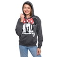 thumbnail image 6 of Disney Women's Minnie Mouse Hoodie Sweatshirt Pullover Minnie Face Charcoal, 6 of 9