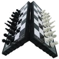 thumbnail image 4 of New Chess Board Magnetic Set Folding Travel Vintage Game Pieces Portable Carved Case, 4 of 5