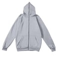 thumbnail image 4 of Jessboyy Men's Full Face Zip Up Hoodie Streetwear Hooded Sweatshirts with Zipper Fall Winter Comfy Casual Party Hoodie Jackets with Pockets Gray,XXS, 4 of 5