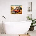 thumbnail image 2 of Rustic Farmhouse Canvas Wall Art Old Car and Cattle with Barn Framed Canvas Art Farm Cow and Sunflowers Canvas Wall Art Decor for Living Room Brown Bedroom Bathroom Decor, 16 x 12 inch, 2 of 6