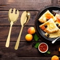 thumbnail image 4 of Juego de 2 piezas de acero inoxidable para servir ensalada, tenedor y cuchara para ensalada, tenedor para mezclar ensalada, cuchara para la cena, utensilio de cocina para alimentos, 4 of 8