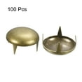 thumbnail image 3 of 100Pack 16mm Brown Round Dome Studs Metal Claw Beads Nailhead for Leather Craft Clothes Belt Bag Shoes, 3 of 6