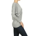 thumbnail image 2 of Moa Collection Women's Relaxed Fit Tunic Top Dolman Sleeve Knit Casual Style, 2 of 4