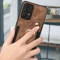 thumbnail image 6 of Allytech Galaxy A53 5G Case Wallet, RFID Blocking Multiple Cards Slots Ring Holder Stand Shockproof Protective Hand Wrist Wallet Case Cover for Samsung Galaxy A53 5G -Brown, 6 of 12