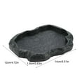 thumbnail image 2 of Kritne Reptile Feeder, Resin Reptile Bowl, Resin Durable Reptile Rock Food and Water Dish Feeder Bowl for Tortoise Lizard, 2 of 8