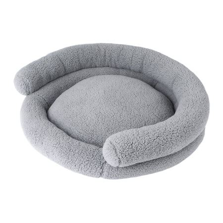 Petmate Double Bolster Couch Dog Bed, Cat Bed, 32 Inches, Removable Machine Washable Cover, Assorted Gray or Cream