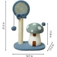 thumbnail image 6 of Cat Scratching Post, Kitty Toys Mushroom Lollipop Cat Scratcher Furniture Cat Climber Climbing Tower for Indoor Cats (Blue), 6 of 6