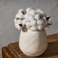 thumbnail image 5 of SIDUCAL Ceramic Rustic Farmhouse Vase | 7.3 Inch Pottery Decorative Flower for Home Decor | Sand Glaze Finish Boho Vase for Table, Living Room, Bathroom Decoration, Shelf Decor, Mantel, White, 5 of 9