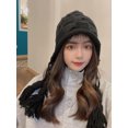 thumbnail image 2 of LinYooLi Chapeaux de Mode pour Femmes Chapeau Tressé Solide Tricoté à la Main Bonnet d'Hiver Accessoires Bonnets pour Femmes, 2 of 6
