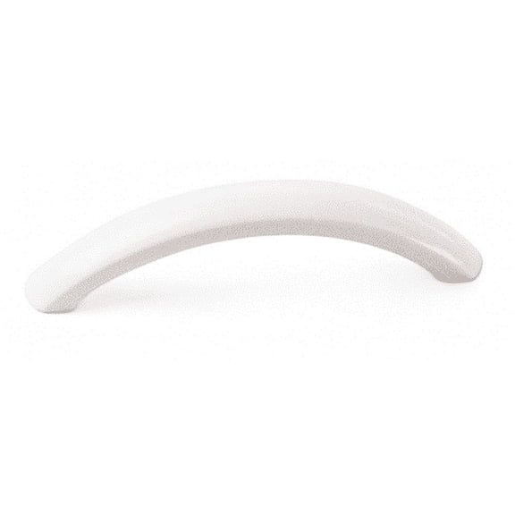 Laurey 33942 96mm Plastic Pull - 1/2 Moon - White