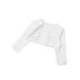 thumbnail image 3 of vastwit Flower Girl Bolero Shrug Open Front Long Sleeve Cardigan Wedding Princess Dress Cover Up Top White-C 7, 3 of 7