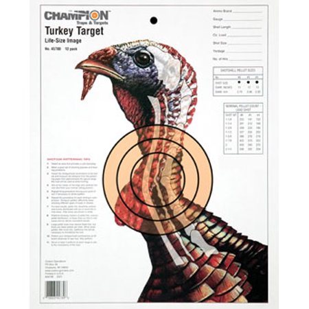 - Champion Practice Targets 45780 Turkey Lifesize (12 Pk)