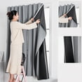 thumbnail image 3 of 100% Blackout Curtain Self Adhesive Punch Free Bedroom Sunshade Insulation Privacy Window Curtain Door Balcony Sun Protection, 3 of 9
