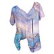 thumbnail image 2 of Fiudx Camisas para Mujer Blusa Estampada con Cuello En V y Mangas Cortas Informales para Mujer a La Moda, Blusas con Pliegues, 2 of 4