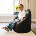 thumbnail image 4 of Big Joe Joey Bean Bag Chair for Kids/Teens, 2.5 ft Smartmax Lounge Chair, Easy-Clean & Lightweight, Black, 4 of 8