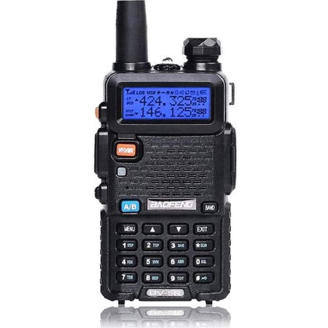 BAOFENG UV-5R Radio de Comunicación Bidireccional de Doble Banda 136-174Mhz/400-520Mhz, 128 Canales,Walkie Talkie Recargable de Dos Vías -Distribución Autorizada (Bate