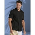 thumbnail image 2 of Havanera Men's and Big Men's Camp Collar Guayabera Short Sleeve Button-Down Shirt, Sizes S-5XL, 2 of 8