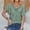 Green Tops, variant on Women Casual Shirts Simple Solid Color Lace V-Neck Flutter Sleeve Blouse Loose Fit Summer Basic Tee Tops Versatile Dailywear