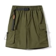 thumbnail image 6 of 2024 New Fashion Summer Men's Shorts Solid Color Big Pocket Cargo Shorts Casual Knee Length Shorts For Men, 6 of 6