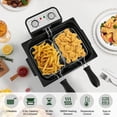 thumbnail image 1 of Electric Deep Fryer With Frying Basket 1.5-6L Multi-Capacity Options 304 Stainless Steel, 1 of 9