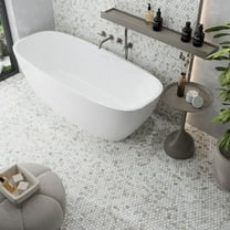 Serena 11 x 12 in. Honed White Gray Marble Mosaic Hexagon Wall and Floor Tile (4.55 sq ft/case) - 5 Pack