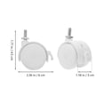 thumbnail image 4 of 4 Pcs Roues de Chaise de Bureau Roulettes de Chaise d'Ordinateur Roulettes de Chaise de Remplacement Roulettes de Chaise Verrouillables Roulettes de Meuble, 4 of 9