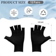 thumbnail image 2 of HXRH 12 Pairs Fingerless Cotton Gloves Washable and Reusable Moisturizing Gloves for Dry Hands Sleeping Eczema Gloves Fingerless Glove Soft and Comfortable(Black), 2 of 7