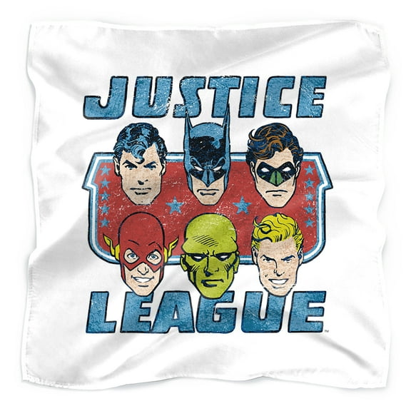 Justice League Faces of Justice Bandana (21 in x 21 in)