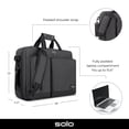 thumbnail image 2 of Solo New York Duane Hybrid Briefcase Backpack Polyester Gray Solid Print, 2 of 22