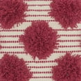 thumbnail image 6 of Mina Victory Life Styles Tufted Pom Poms 18"X18" Hot Pink Indoor Throw Pillow, 6 of 6